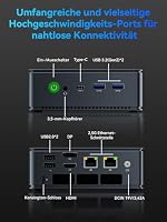 GMKtec AMD Ryzen 7 Mini PC W-11 Pro 7730U(Upgraded 7430U/ 5825U) (8 C/16 T4,50 GHz), M5 Ultra Dual LAN 2.5G Mini Computer, 32GB DDR4 RAM+1TB PCIe-SSD, WiFi 6, USB 3.2, USB-C, BT 5.2, DP, HDMI – Ansicht 8