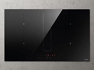 Elica PRF0179476, Piano cottura a induzione con cappa aspirante integrata NIKOLATESLA FIT XL BL/A/83, Black