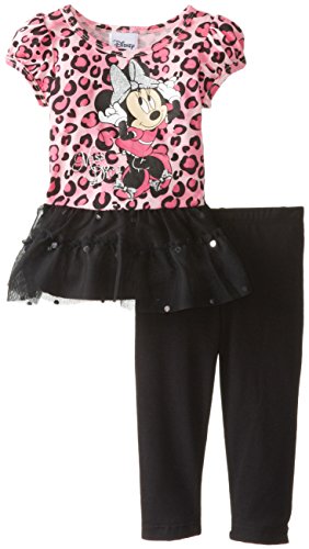 Leggings et t-shirt bébé Minnie Mouse noir cadeau premier anniversaire