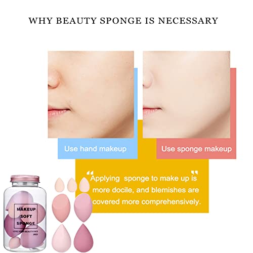 7 Pcs Multi-Color Makeup Sponge Set, Foundation Blending Beauty Blender, Flawless For Liquid Creams And Powders #TOP3