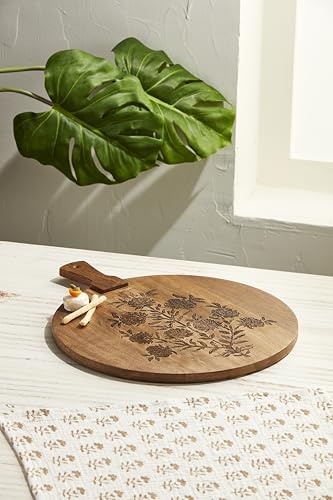 Mud Pie Block Print Circle Board miniatura 2
