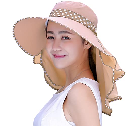 Buy PALAY® Wide Brim Hat for Women, UV Protection Sun Hats with Neck