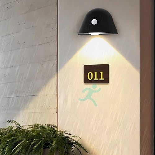 Éclairage mural intérieur extérieur LED applique murale détecteur mouvement IP65 noir