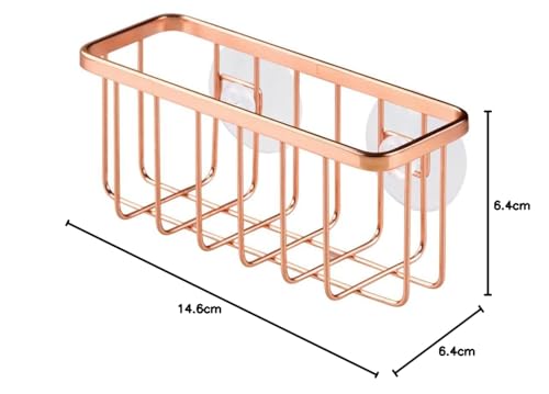 Porte-éponge pour évier iDesign en métal cuivre avec ventouses - 5
