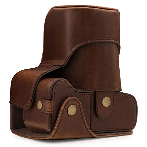 Megagear Mg1608 Ever Ready Leather Camera Case Compatible With Canon Eos Rebel T7 (18-55Mm), 2000D (18-55Mm) - Dark Brown #TOP1