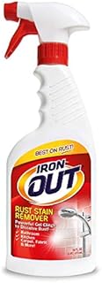 Iron OUT Spray Gel Rust Stain Remover, Remove and Prevent Rust Stains in Bathrooms, Kitchens, Appliances, Laundry, and Outdoors, 16 Ounce