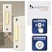 Newhouse Hardware LED Lighted Sturdy Plastic Door Chime Push Button BT3WL White | Classic Rectangular Lighted Door Bell Button | Replacement Wired Doorbell Button for Most Door Bell Chimes