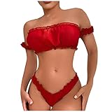 Women's Lingerie, Sexy Costumes for Women Naughty Sex Juguetes Sexualidad para Parejas Lencería Mujer Tulle Seductive Lingerie Small Breast Cos Home Pajamas Dress Bra Lingerie Robe (L, 5-Red)
