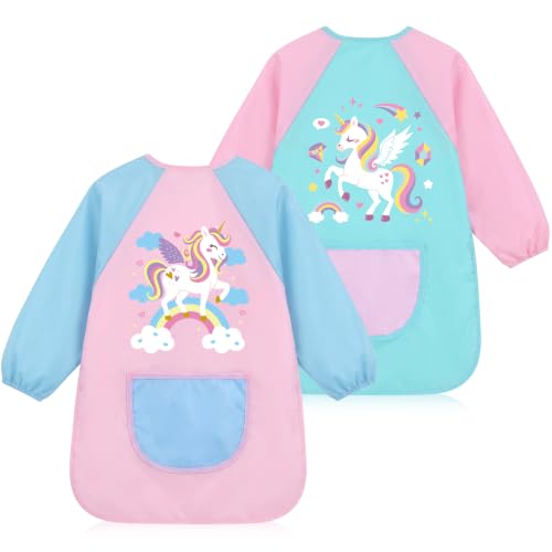 patinadrift Bata de pintor para niños, impermeable, manga larga, con