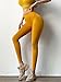 FCCRDS Yoga Pants Women Leggings Peach Hip Yoga Pant High Waist Sports Tights Seamless Hip Lifting Fitness Pants Buttlift Leggings Sexy Yoga Pants(Yellow,S)