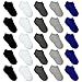 Produktbild GENTABY Jungen Mädchen Kinder Socken - Unisex Kleinkind Socken 31-34 Schwarz Weiß Grau Baby Socken - 25 Paar für 7-10 Jahre Kleinkind Neugeborene Schule Trainieren Laufen Strapazierfähige Socken