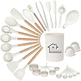 Photo Gallery uxiyi set di utensili da cucina in silicone, set di 28 utensili da cucina in silicone, accessori da cucina antiaderenti resistenti al calore, utensili da cucina e gadget, bianco Photo Gallery uxiyi set di utensili da cucina in silicone, set di 28 utensili da cucina in silicone, accessori da cucina antiaderenti resistenti al calore, utensili da cucina e gadget, bianco