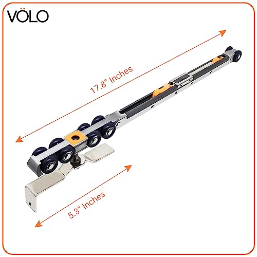 Image of Volo 8 Wheels Door Track roller for C Channel, Hanging Wheel Sliding Door Roller Set (Soft Close)