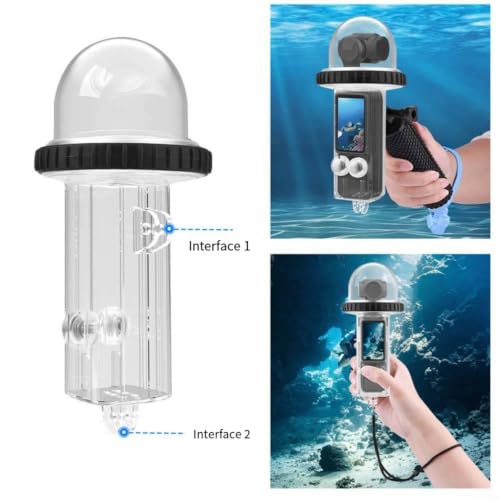 Carcasa impermeable 40m Pocket 3 en PC transparente para buceo y surf 4
