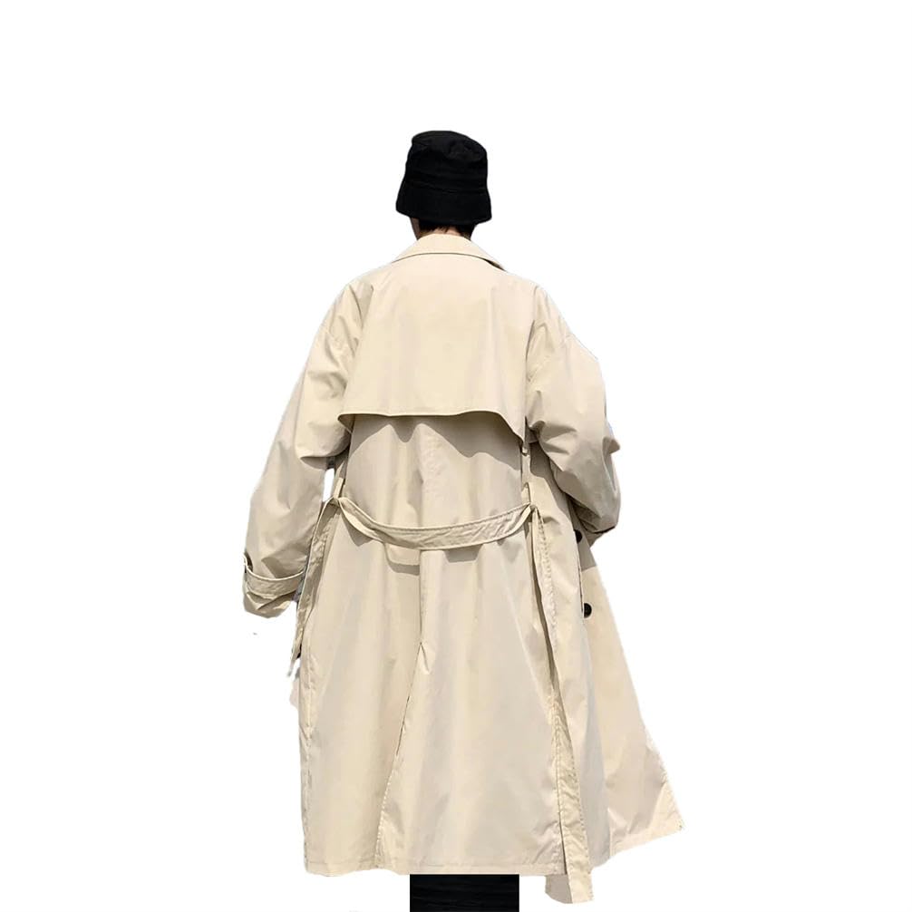 Manteau de rue pour homme style coréen long et ample avec cape