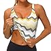 Women Girls Comfortable U-Shaped Back Yoga Vest Stretchy Yellow Grey Gray Crop Tops with Pads Fast Dry Shirts for Fitness Gym
