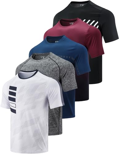 Image of 5 Pack Youth Boys Athletic Dry Fit T Shirts