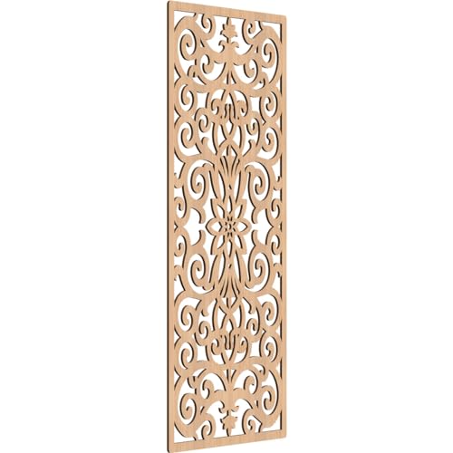 Image of 23 3 /8 inchW x 59 3 /8 inchH x 1 /4 inchT Buel Decorative Fretwork Wood Wall Panels, Hickory