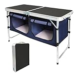 Aluminium Campingtafel Met Stoffen Opbergtas,Opvouwbare Picknicktafel Met In Hoogte Verstelbare, Outdoor, Camping, Keuken Voor Picknick