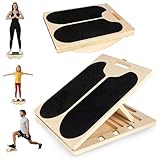 Wadendehner Schrägbrett aus Holz, balanceboards, 2-in-1 Slant Board mit 6...