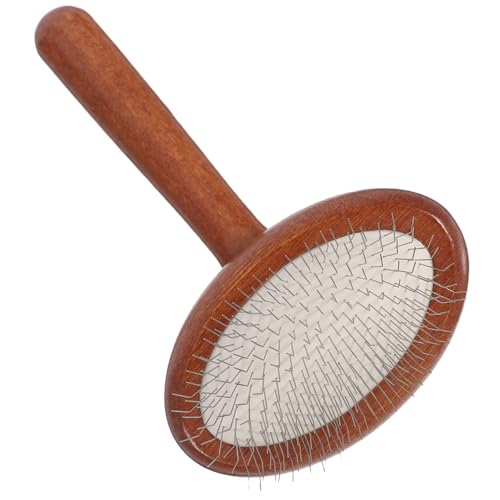 Garneck Pet Comb for Dogs Cats Wooden Wide Tooth Deshedder Non-tangle Natural Grooming Reduces Shedding Comfort Grip