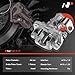 A-Premium Disc Brake Caliper Assembly with Bracket Compatible with Select Honda and Acura Models - Civic 2006-2015, CSX 2006-2011, ILX 2013-2018 - Rear Driver and Passenger Side, 2-PC
