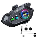 モーターサイクルヘルメット用 Bluetooth ヘッドセット 2人同時通話 音楽共有 バイク用インカム 通信機器 モーターサイクルヘルメットスピーカー 自動応答 音楽操作機能付きイヤホン 120 時間再生時間 システム 1000mAh バッテリー IP7 防水性能 異ブランド接続 (A19S)