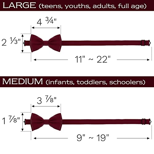 Image of Adam Young Men's Bow Ties with Handkerchief & Cufflinks Pre-Tied Style Formal Satin Classic Bowtie for Tuxedo Faux Silk