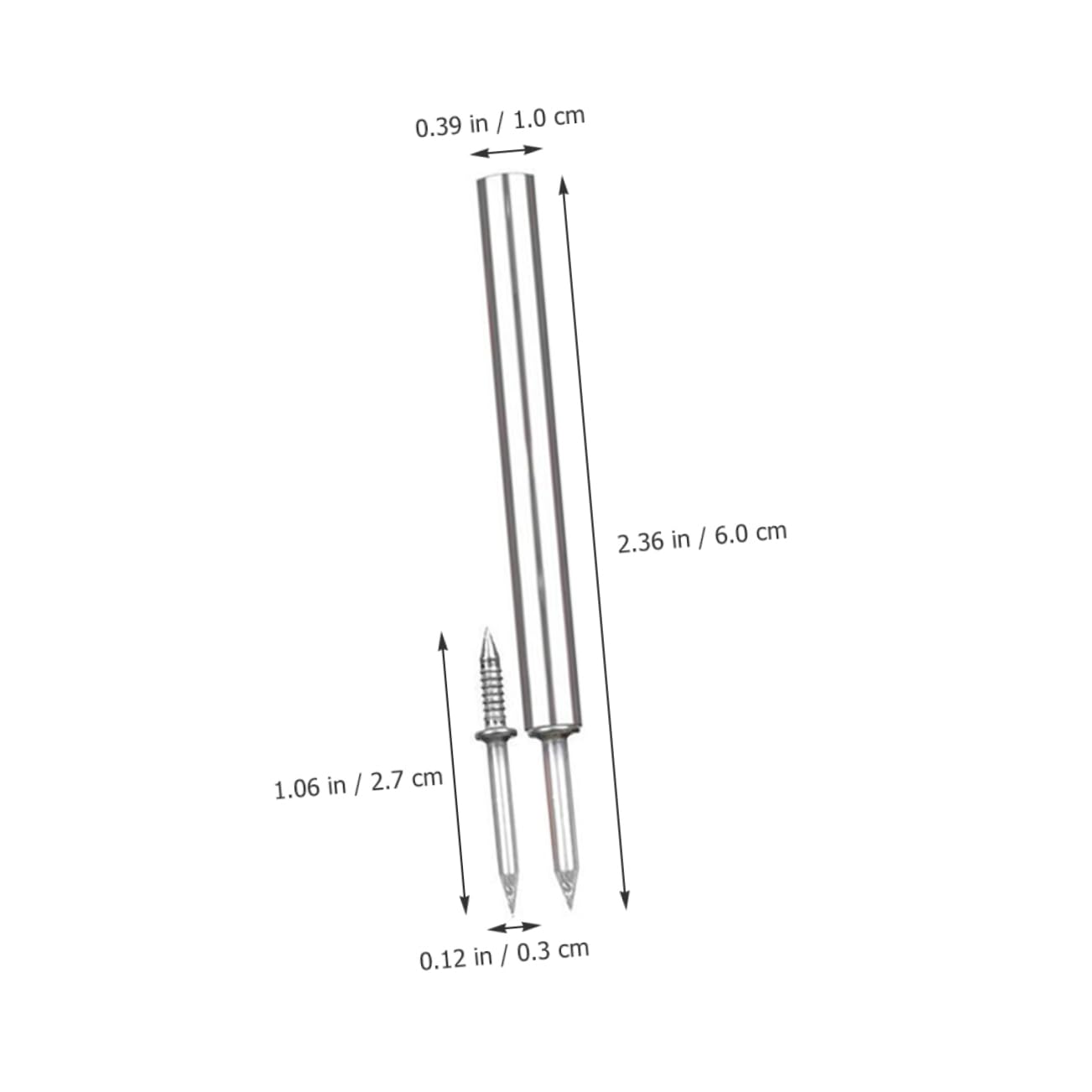 Mikikit 100pcs Double Head Iron Nails Press on Nails for Hanging Pictures Assorted Nails Furniture