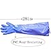 xt Working Long Durable PVC Glove with Cotton Lining Fishing Operation Gloves Medium
