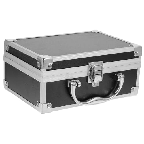 OUNONA Aluminum Alloy Portable Makeup Organizer Case Lightweight Tool Box for Compact Design for Instruments Cosmetics Nail Supplies