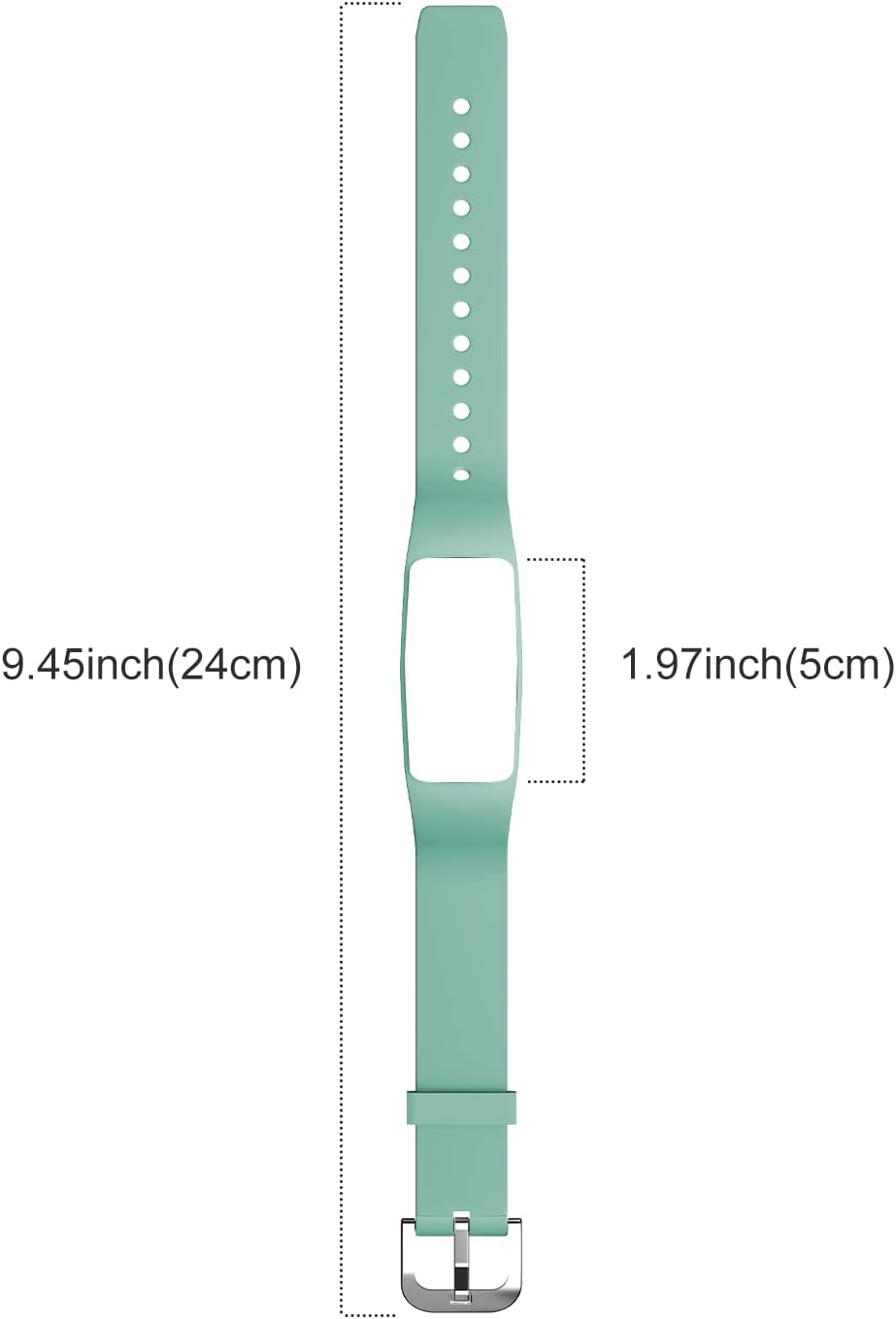 Diagram showing the overall dimensions of the GRV S1 replacement strap