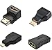 HDMI Cable Coupler Gold plated HDMI Cable Connector hdmi cable adapter 1.4V Supports 3D & 4K Resolution (4pack suit)