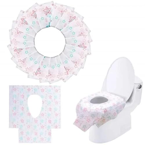 Lot de 20 pièces Protege Toilette Jetable,Protege Cuvette Wc Jetable,Serviette de Toilette Jetable,Pour Voyage, le Camping, l’HôTel, lieu Public