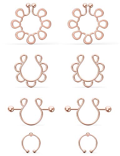 Kadogohno Fake Nipple Rings Fake Nipple Piercing Fake Nipple Ring Fake Nipple Piercings Fake Nipples Nipple Rings Non Piercing Faux Nipple Ring Clip On Nipple Rings Faux Nipple Rings Nipplerings