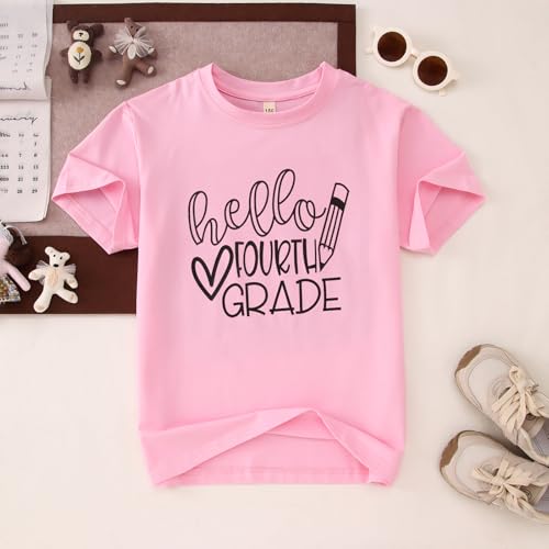 Girls Boys Back to School Shirt First 2nd Third Fourth Grade Tshirt First Day of School Outfit Kids Summer Tee Tops4