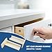 R 7265 Drawer Track Back Plate, 3/8 in. x 1 in., Plastic, Left and Right, Beige (1 Pair)