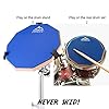 EASTROCK 11 Inch Double Sided Silent Practice Drum Pad, Portable Rubber Training Pad with 2 Drumsticks & Carry Storage Bag for Beginners Adults Kids, Blue #4