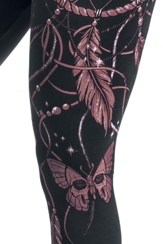 Leggings negros cómodos Full Volume que moldean la figura con atrapasueños 2