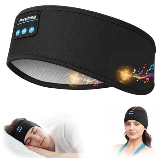 Perytong Sleep Headphones Wireless, Bluetooth Sports Headband Headphones with Ultra-Thin HD Stereo Speakers Perfect for Sleeping,Workout,Jogging,Yoga,Insomnia, Air Travel, Meditation
