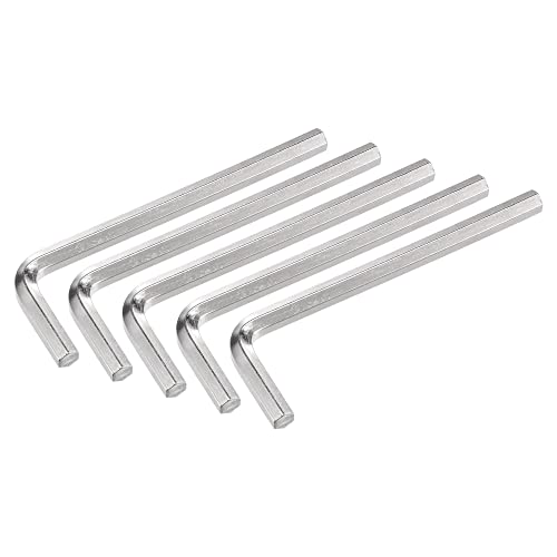 uxcell 4mm Hex Key Wrench, L Shaped Spanner CR-V Steel Hand Tool 5 Pcs