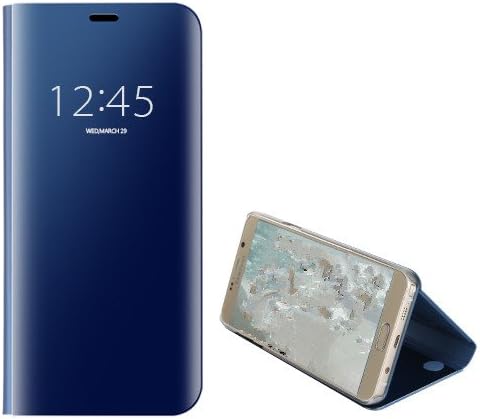 Custodia® Mirror Plating Clear View Stand Function Flip Case for Samsung Galaxy Note 9 (Sky Blue)