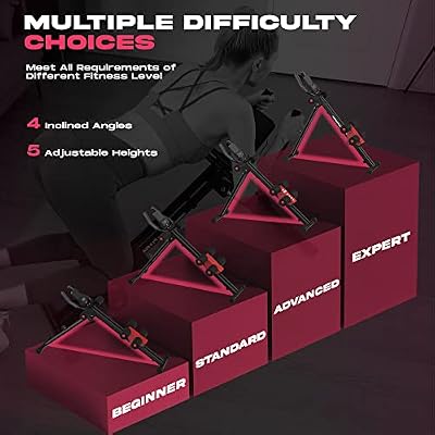 FLYBIRD AW1 Ab Workout Machine, Ab Crunch Machine Ab Workout Equipment Foldable for Home Gym, Bottom-Up Abdominal Trainer for Core Waist Workout and Body Shaping with Adjustable Heights and Angles, Red