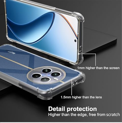 Image of Back Cover Silicone Flexible Bumper Transparent Cover for Realme P1 Pro /Realme 12 Pro / 12 Pro Plus -Transparent