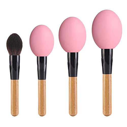 Protector de cepillo de maquillaje a prueba de polvo de 3pcs,ROSPRETTY Fundas para Brochas Maquillaje, Funda Protectora para Brochas para Viajes y Hogar (3 Tamaños, Rosa) Cover