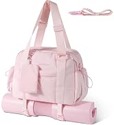 Small Gym Bag for Women - Puffer Duffle Weekender Work Duffel Carry on Overnight Nurse Dance Yoga...