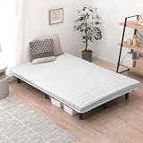 タンスのゲン 脚付きマットレス セミダブル【実用新案登録】組み立て楽々 耐荷重240kg 高反発×3層構造 ふわさらニット生地 セミダブルベッド お肌に優しい エコテックス認証 高脚 ベッド 17810139(102822)