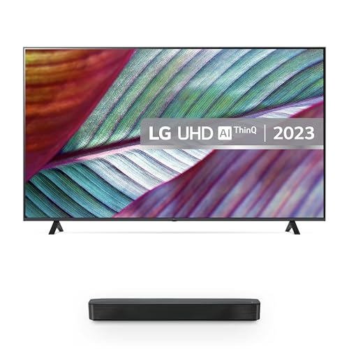 LG 75UR78006LK (2023) 75-Inch Ultra HD HDR Smart TV bundle with SQM1 Bluetooth All-In-One Soundbar 2.0 Channel
