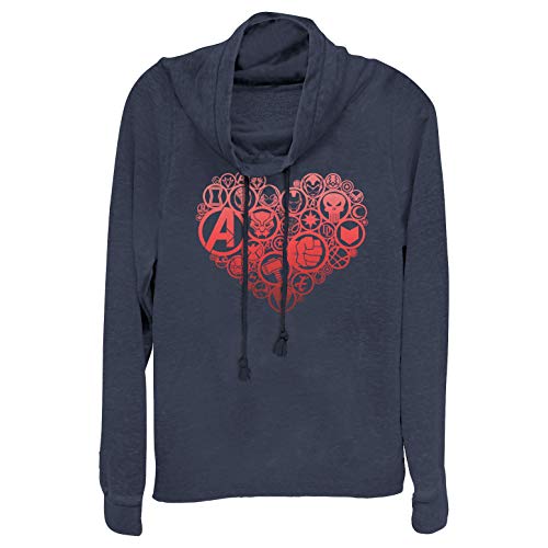 Chemise Marvel symboles de coeur pour femme : coupe élégante et finitions soignées
