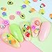 Tyuimhx 12 Grids Fruit Nail Charms Avocado Cherry Pineapple Apple Lemon Nail Art Slices 3D Summer Fruit Clay Fimo Slices for Women DIY Manicure Lip Gloss Cellphone Decorations Accessories